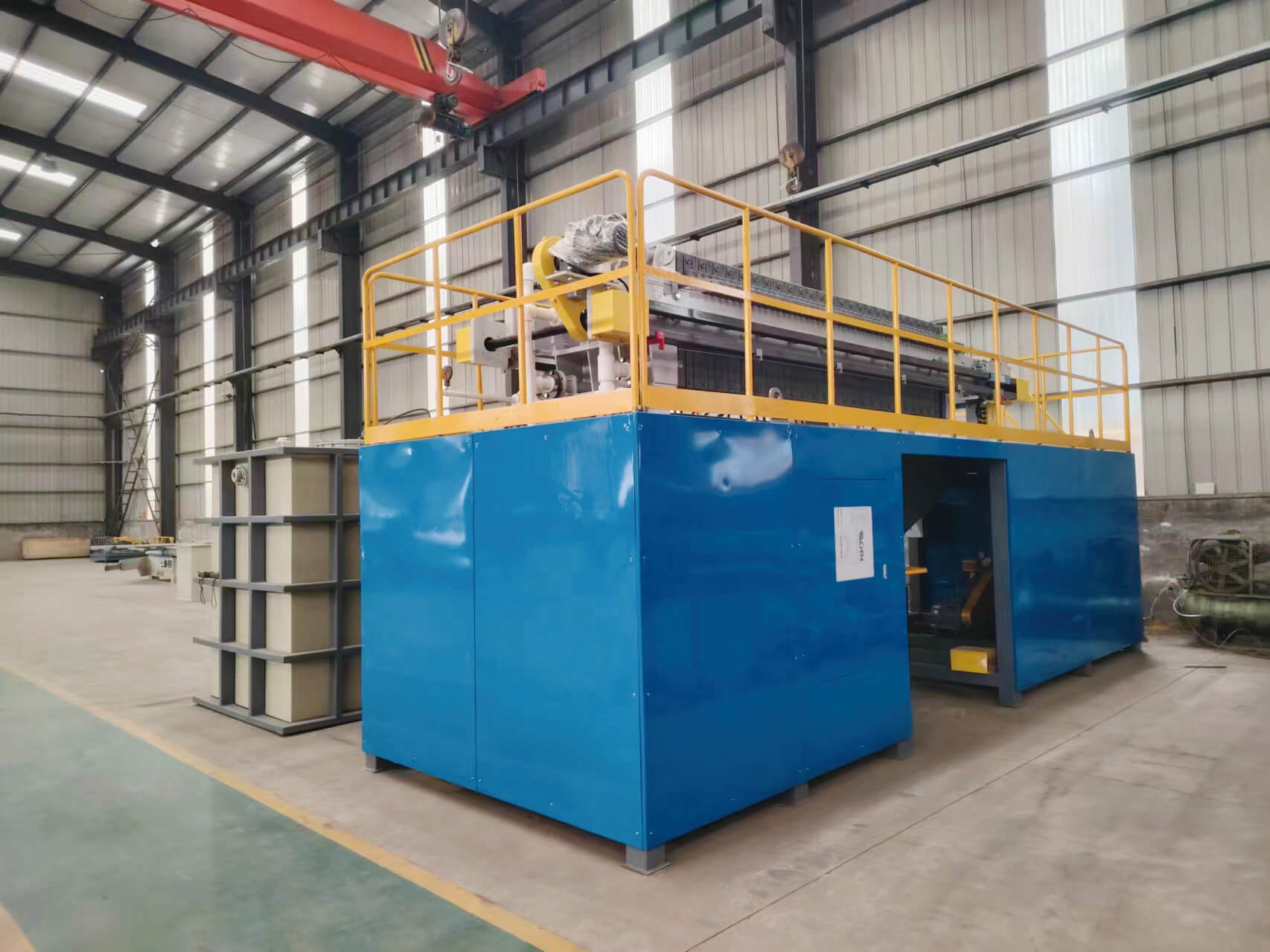 護攔板吹鍍生產線